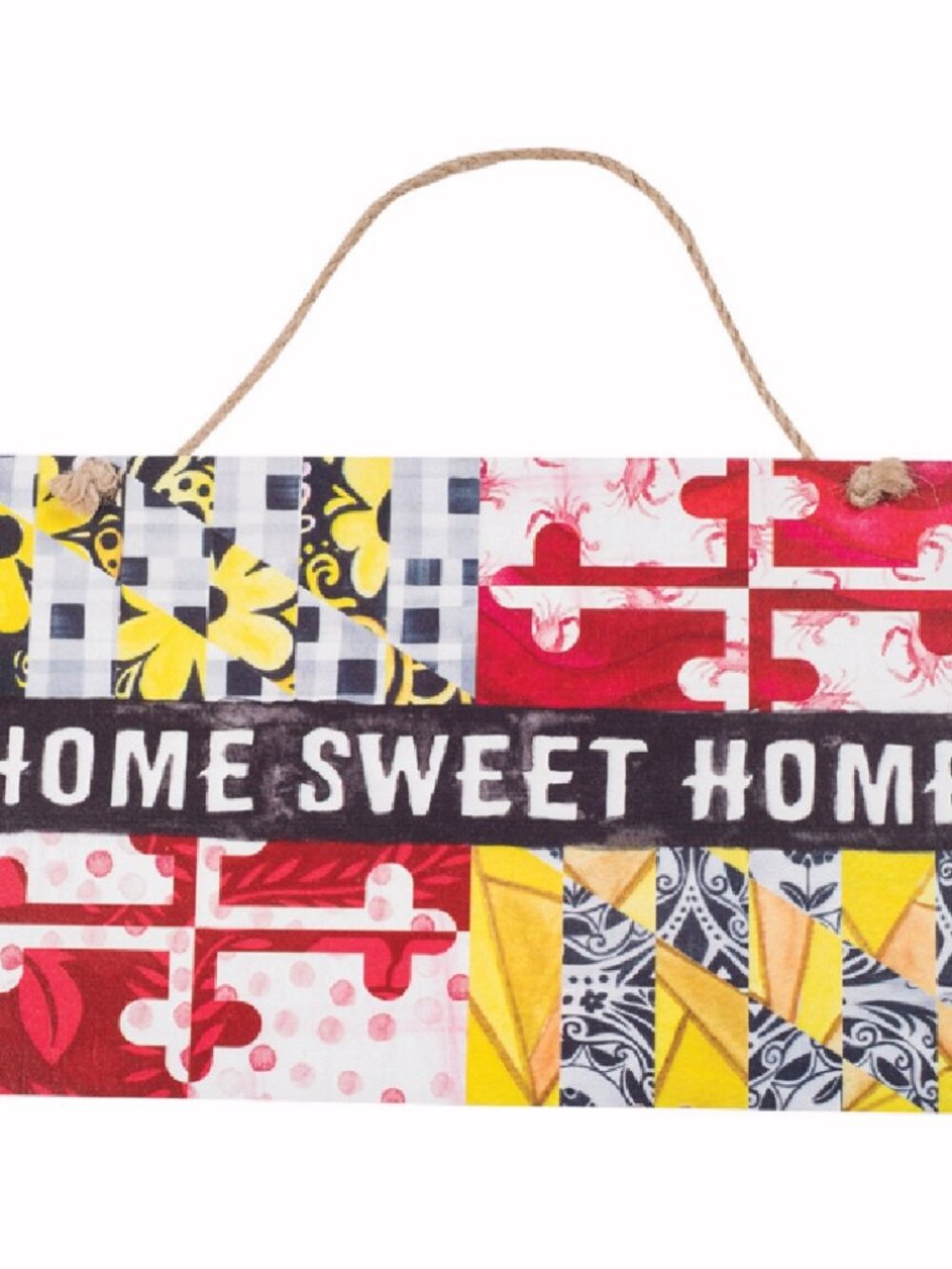 Maryland Quilt Home Sweet Home Hanging Wall Sign - NEW Fast Ship